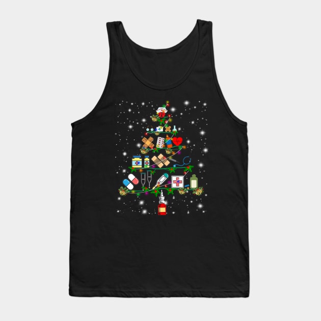 Merry Christmas Nurse Tank Top by Ohooha